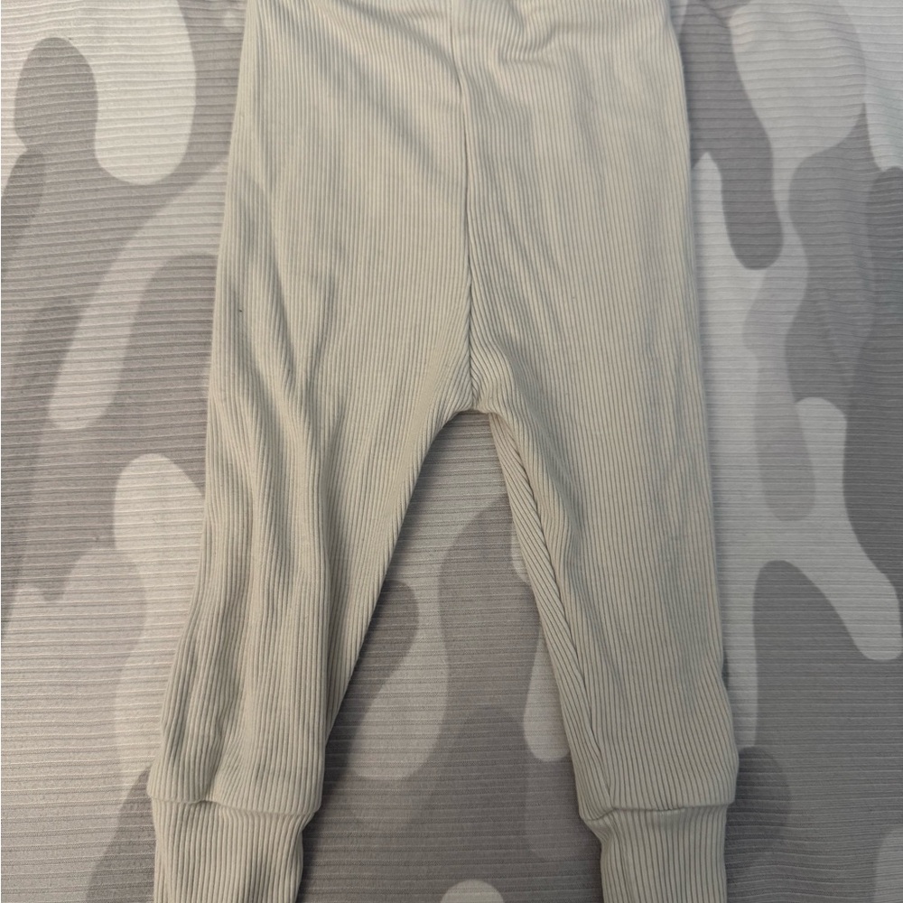 Kids Ribbed Gray Leggings